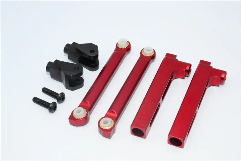 Axial Yeti Aluminum Rear Sway Bar Mount - 6 Pcs Set Red 1