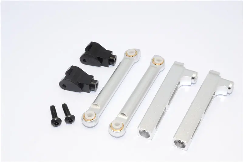 Axial Yeti Aluminum Rear Sway Bar Mount - 6 Pcs Set Silver 1