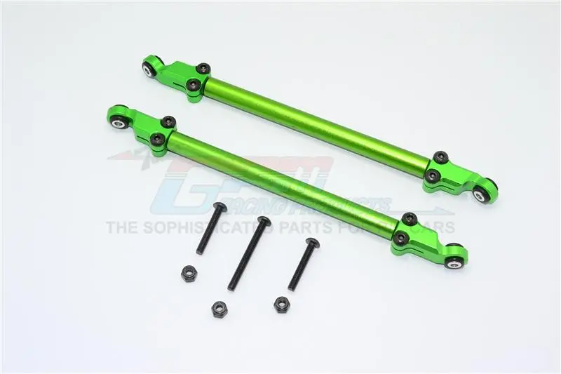 Axial Yeti (Ax90026) & Yeti Score (Ax90050, Ax90068) Aluminum Rear Adjustable Chassis Rod - 1Pr Set Green 1