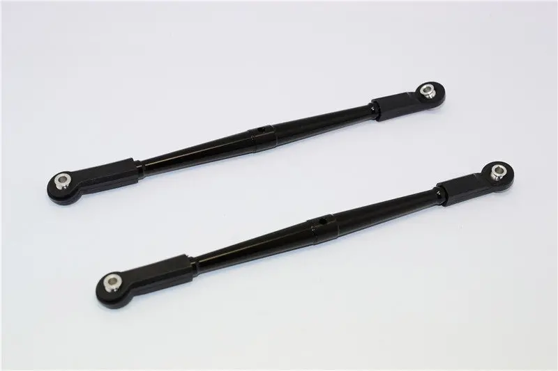 Axial Yeti (Ax90026) & Yeti Score (Ax90050, Ax90068) Aluminum Rear Upper Chassis Link Parts With Plastic Ends - 1Pr Black 1