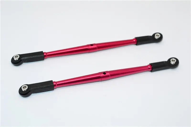 Axial Yeti (Ax90026) & Yeti Score (Ax90050, Ax90068) Aluminum Rear Upper Chassis Link Parts With Plastic Ends - 1Pr Red 1