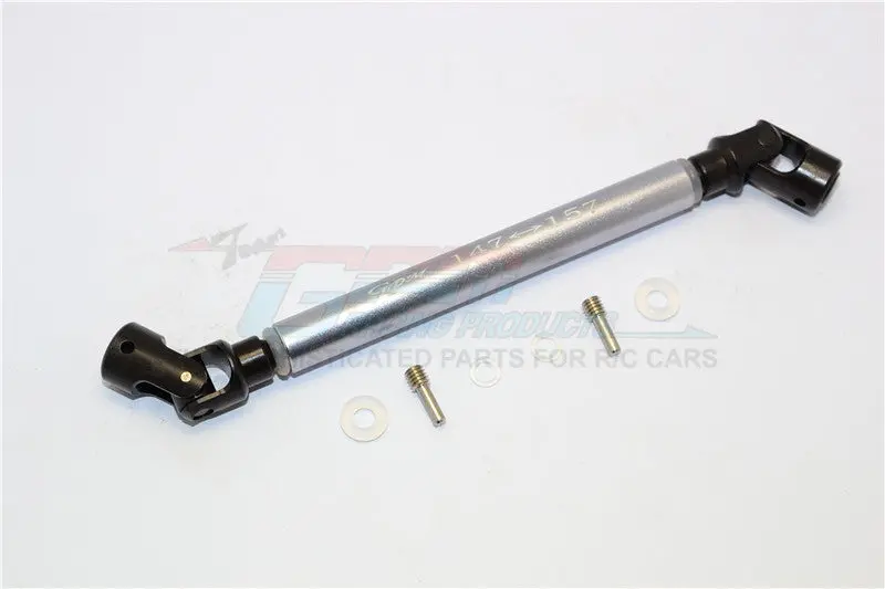 Axial Yeti (Ax90026) & Yeti Score (Ax90050, Ax90068) Steel Adjustable Main Shaft With Alloy Body - 1Pc Set Gray Silver 1