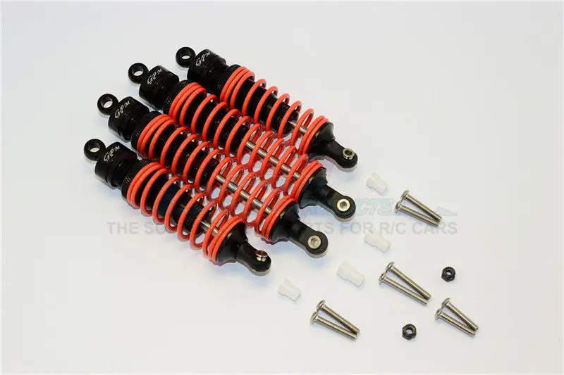 Axial Yeti (Ax90026) & Yeti Score (Ax90068) Aluminum Rally Racing Front And Rear Dampers (F:86Mm R:110Mm) - 2Prs Set Black 1