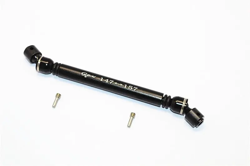 Axial Yeti (Ax90026) & Yeti Score (Ax90068) Aluminum Rear Main Drive Shaft With Steel Joint (147Mm-157Mm) - 1Pc Set Black 1
