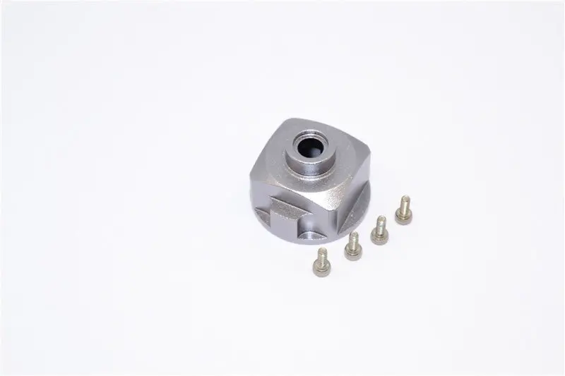 Axial Yeti, Exo, Wraith & Scx10 Aluminum Diff Case - 1 Pc Set Gray Silver 1