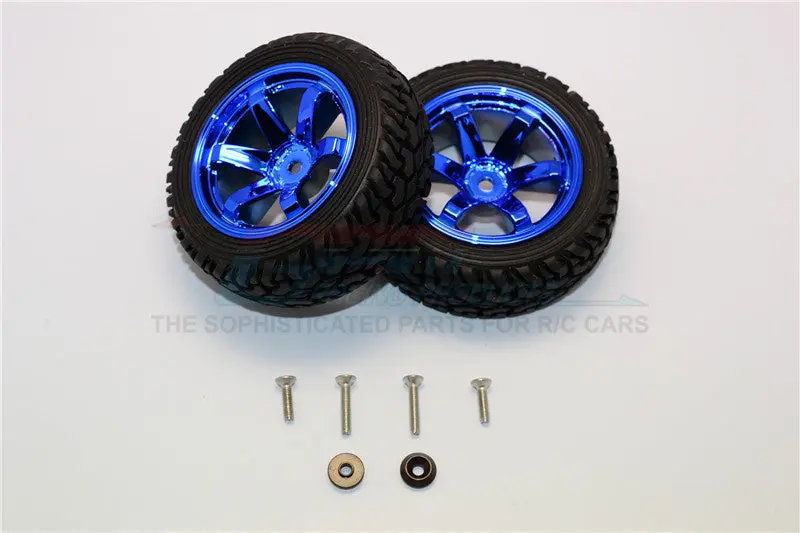 Axial Yeti Jr. Score Trophy Truck (Ax90052) 6 Poles Wheels Tire Set - 2Pcs Set Blue 1