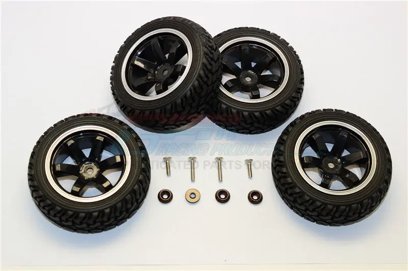 Axial Yeti Jr. Score Trophy Truck (Ax90052) 6 Poles Wheels Tire Set - 4Pcs Set Black 1