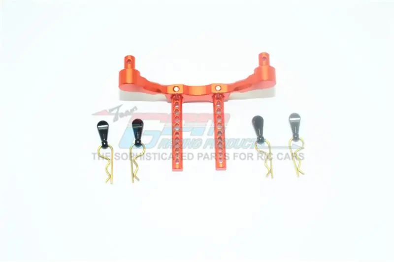 Axial Yeti Jr. Score Trophy Truck (Ax90052) Aluminum Front Adjustable Body Mount & Post - 5Pc Set Orange 1