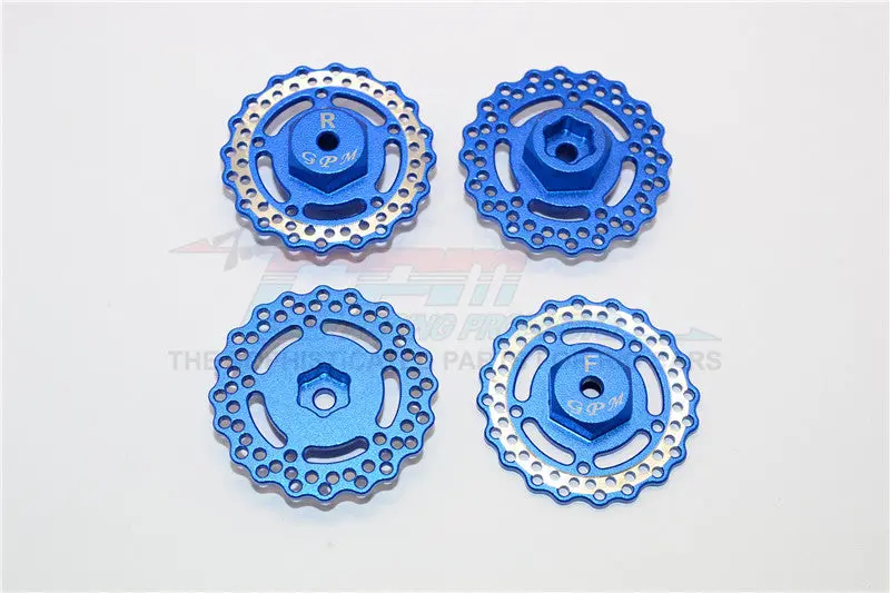 Axial Yeti Jr. Score Trophy Truck (Ax90052) Aluminum Front And Rear Wheel Hex With Brake Disk - 4Pcs Set Blue 1