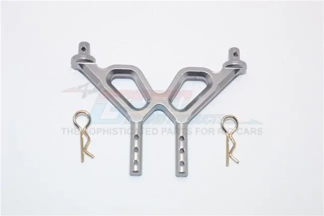 Axial Yeti Jr. Score Trophy Truck (Ax90052) Aluminum Front Body Post And Mount - 1Pc Set Gray Silver 1