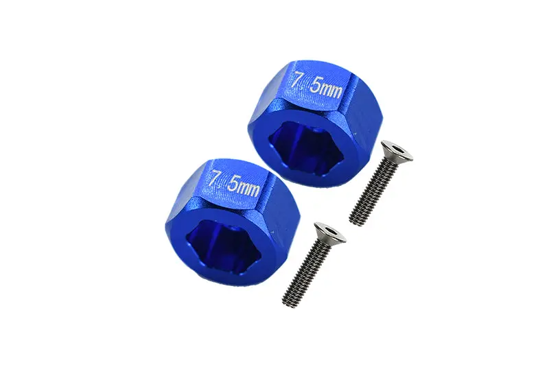 Axial Yeti Jr. Score Trophy Truck (Ax90052) Aluminum Front Hex Adapters - 4Pcs Set Blue 1