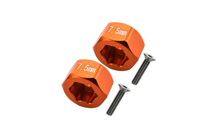 Axial Yeti Jr. Score Trophy Truck (Ax90052) Aluminum Front Hex Adapters - 4Pcs Set Orange 1