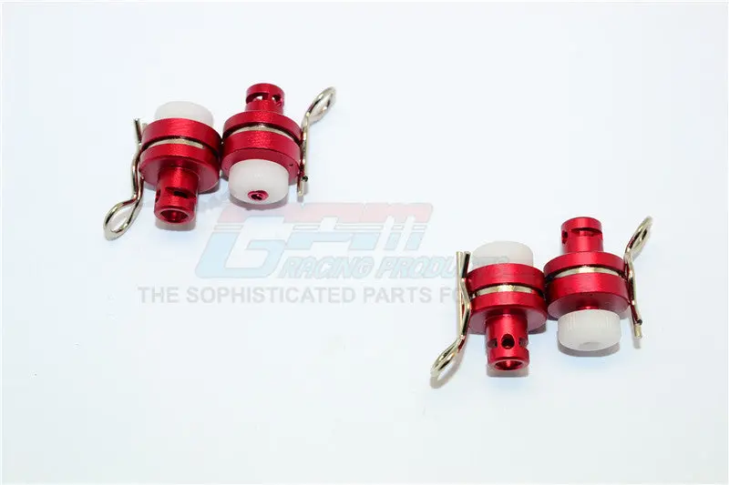 Axial Yeti Jr. Score Trophy Truck (Ax90052) Aluminum Front & Rear Magnetic Body Mount - 4Pcs Set Red 1