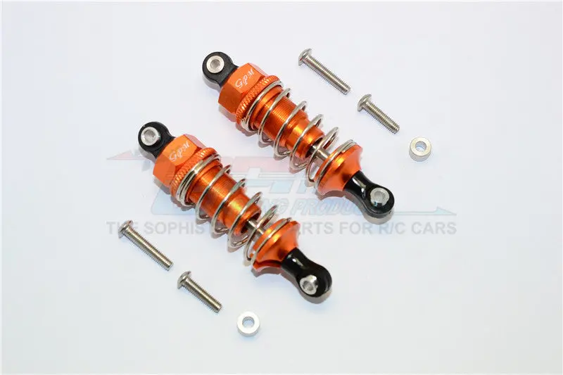 Axial Yeti Jr. Score Trophy Truck (Ax90052) Aluminum Front Shocks - 1Pr Set Orange 1