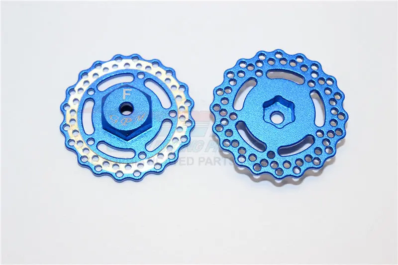 Axial Yeti Jr. Score Trophy Truck (Ax90052) Aluminum Front Wheel Hex With Brake Disk - 2Pcs Blue 1