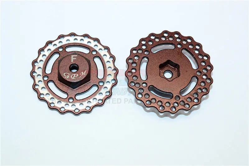 Axial Yeti Jr. Score Trophy Truck (Ax90052) Aluminum Front Wheel Hex With Brake Disk - 2Pcs Brown 1