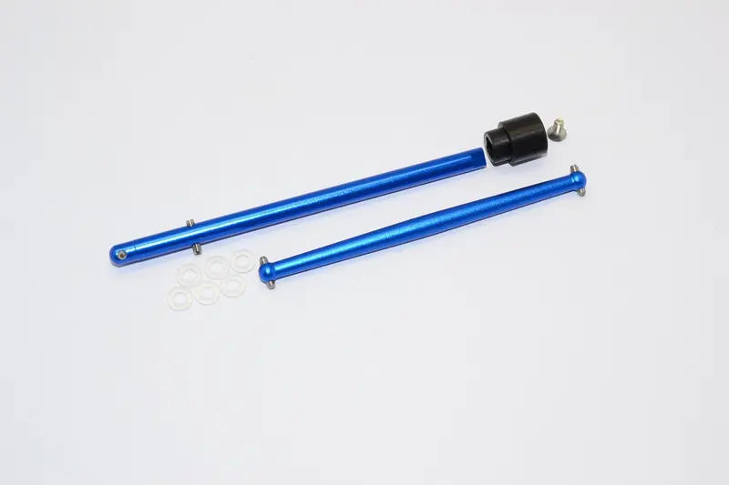 Axial Yeti Jr. Score Trophy Truck (Ax90052) Aluminum Front+Rear Main Shaft Dogbone Design With Delrin Wheel Joint - 1 Set Blue 1