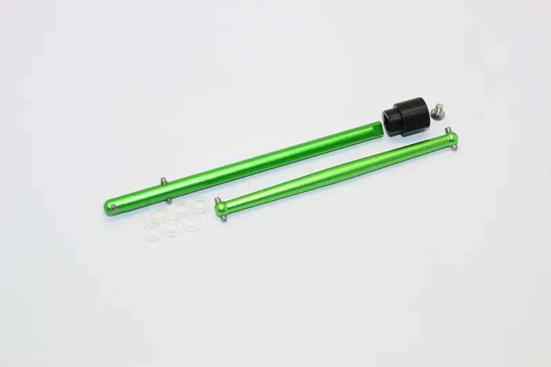 Axial Yeti Jr. Score Trophy Truck (Ax90052) Aluminum Front+Rear Main Shaft Dogbone Design With Delrin Wheel Joint - 1 Set Green 1