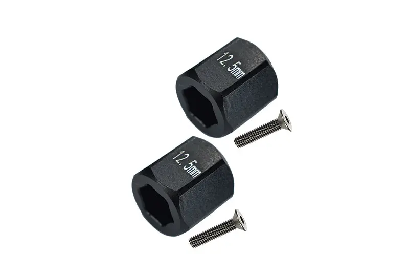 Axial Yeti Jr. Score Trophy Truck (Ax90052) Aluminum Rear Hex Adapters - 4Pcs Set Black 1