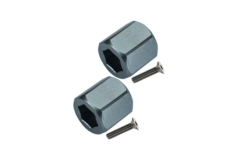 Axial Yeti Jr. Score Trophy Truck (Ax90052) Aluminum Rear Hex Adapters - 4Pcs Set Gray Silver 1