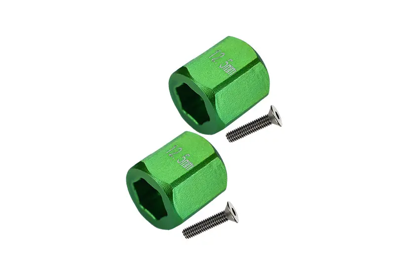 Axial Yeti Jr. Score Trophy Truck (Ax90052) Aluminum Rear Hex Adapters - 4Pcs Set Green 1