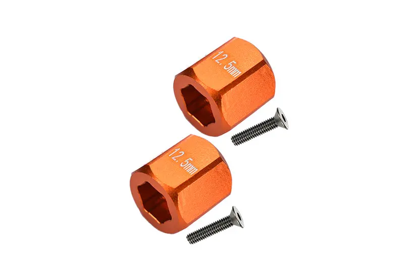 Axial Yeti Jr. Score Trophy Truck (Ax90052) Aluminum Rear Hex Adapters - 4Pcs Set Orange 1