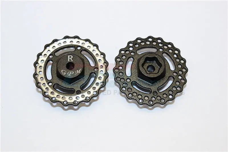 Axial Yeti Jr. Score Trophy Truck (Ax90052) Aluminum Rear Wheel Hex With Brake Disk - 2Pcs Black 1