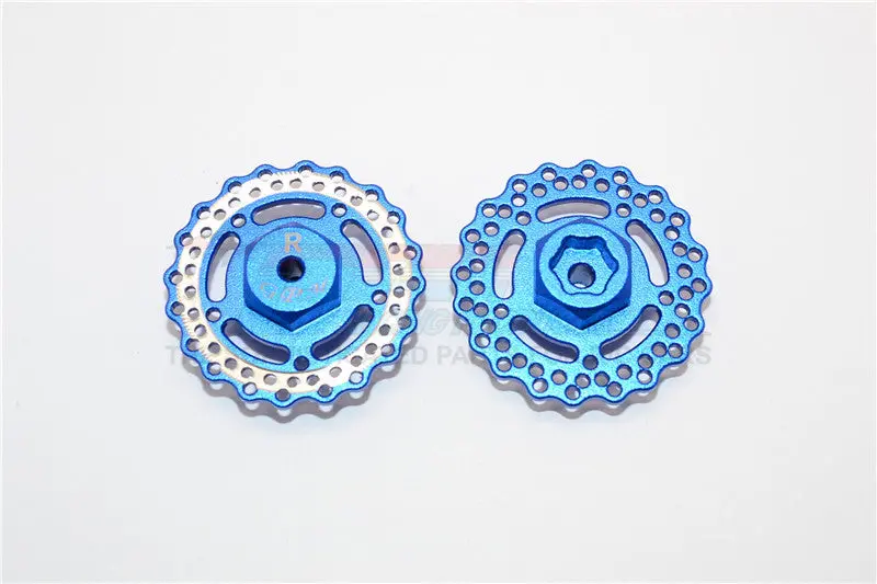 Axial Yeti Jr. Score Trophy Truck (Ax90052) Aluminum Rear Wheel Hex With Brake Disk - 2Pcs Blue 1