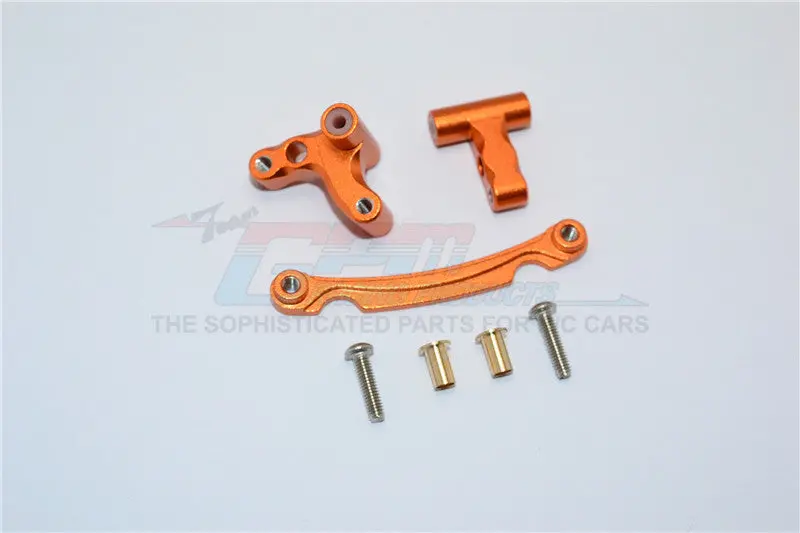Axial Yeti Jr. Score Trophy Truck (Ax90052) Aluminum Steering Assembly - 3Pcs Set Orange 1