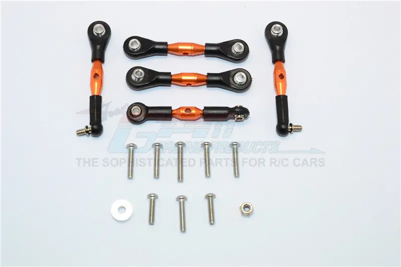 Axial Yeti Jr. Score Trophy Truck (Ax90052) Aluminum Tie Rods - 5Pcs Set Orange 1