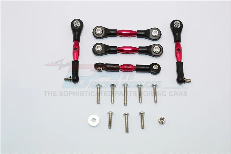 Axial Yeti Jr. Score Trophy Truck (Ax90052) Aluminum Tie Rods - 5Pcs Set Red 1