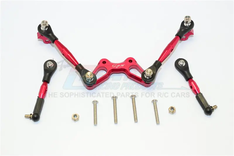 Axial Yeti Jr. Score Trophy Truck (Ax90052) Aluminum Tie Rods Design Stabilizer For Front C Hub - 1 Set Red 1