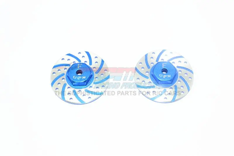 Axial Yeti Jr. Score Trophy Truck (Ax90052) / Yeti Jr. Can-Am Maverick (Axi90069) Aluminum Front Brake Disk With Silver Lining - 2Pc Set Blue 1