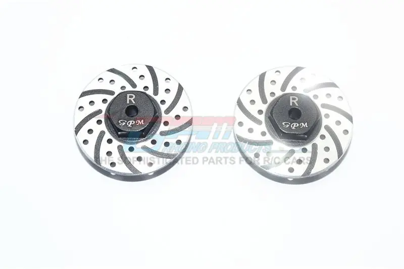 Axial Yeti Jr. Score Trophy Truck (Ax90052) / Yeti Jr. Can-Am Maverick (Axi90069) Aluminum Rear Brake Disk With Silver Lining - 2Pc Set Black 1