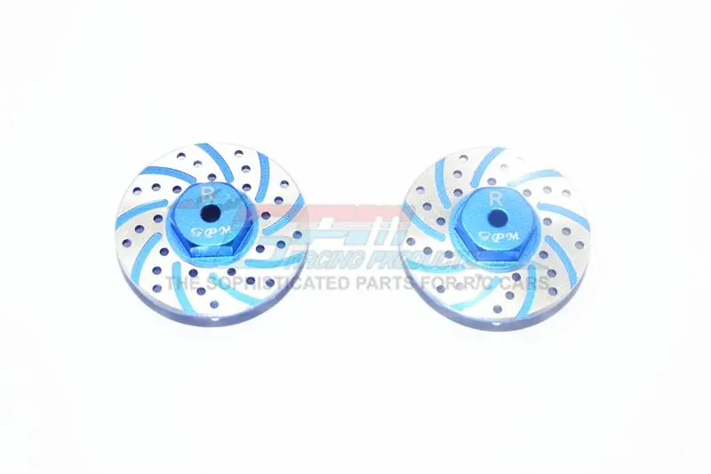 Axial Yeti Jr. Score Trophy Truck (Ax90052) / Yeti Jr. Can-Am Maverick (Axi90069) Aluminum Rear Brake Disk With Silver Lining - 2Pc Set Blue 1