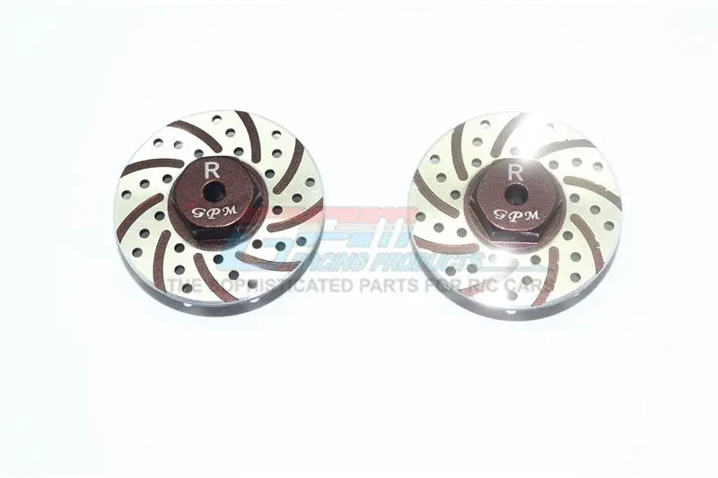 Axial Yeti Jr. Score Trophy Truck (Ax90052) / Yeti Jr. Can-Am Maverick (Axi90069) Aluminum Rear Brake Disk With Silver Lining - 2Pc Set Brown 1