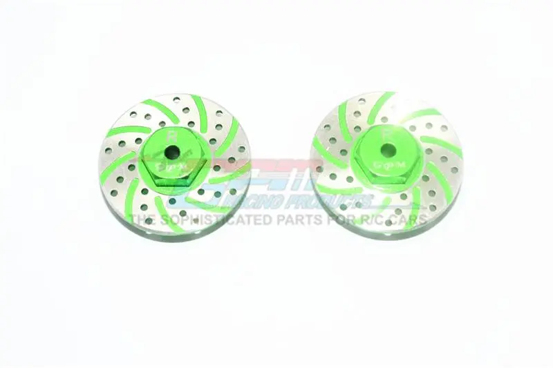 Axial Yeti Jr. Score Trophy Truck (Ax90052) / Yeti Jr. Can-Am Maverick (Axi90069) Aluminum Rear Brake Disk With Silver Lining - 2Pc Set Green 1