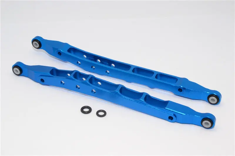 Axial Yeti & Rr10 Bomber Aluminum Rear Lower Chassis Link Parts - 1Pr Blue 1