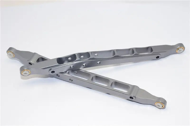 Axial Yeti & Rr10 Bomber Aluminum Rear Lower Chassis Link Parts - 1Pr Gray Silver 1