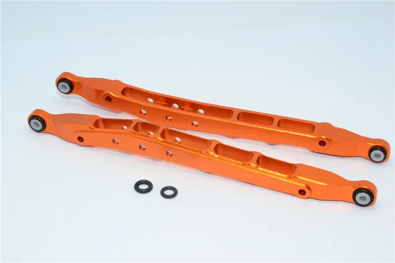Axial Yeti & Rr10 Bomber Aluminum Rear Lower Chassis Link Parts - 1Pr Orange 1