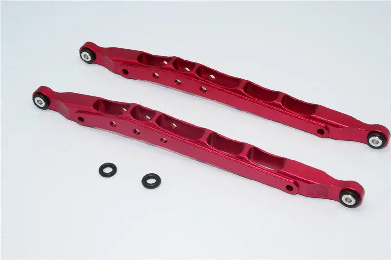 Axial Yeti & Rr10 Bomber Aluminum Rear Lower Chassis Link Parts - 1Pr Red 1