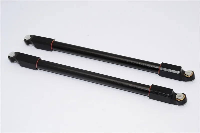 Axial Yeti & Rr10 Bomber Aluminum Rear Upper Chassis Link Parts - 1Pr Set Black 1