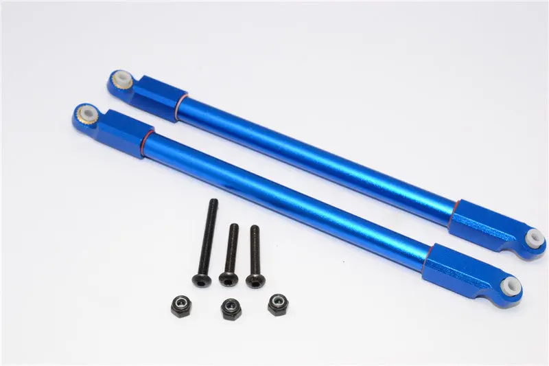 Axial Yeti & Rr10 Bomber Aluminum Rear Upper Chassis Link Parts - 1Pr Set Blue 1