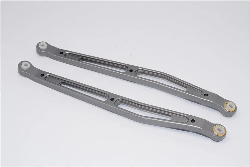 Axial Yeti & Rr10 Bomber Aluminum Rear Upper Chassis Link Parts - 1Pr Set Gray Silver 1