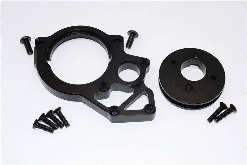 Axial Yeti & Rr10 Bomber Aluminum Transmission Motor Mount - 3Pcs Set Black 1