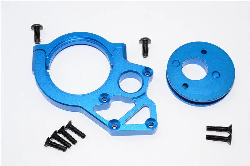 Axial Yeti & Rr10 Bomber Aluminum Transmission Motor Mount - 3Pcs Set Blue 1
