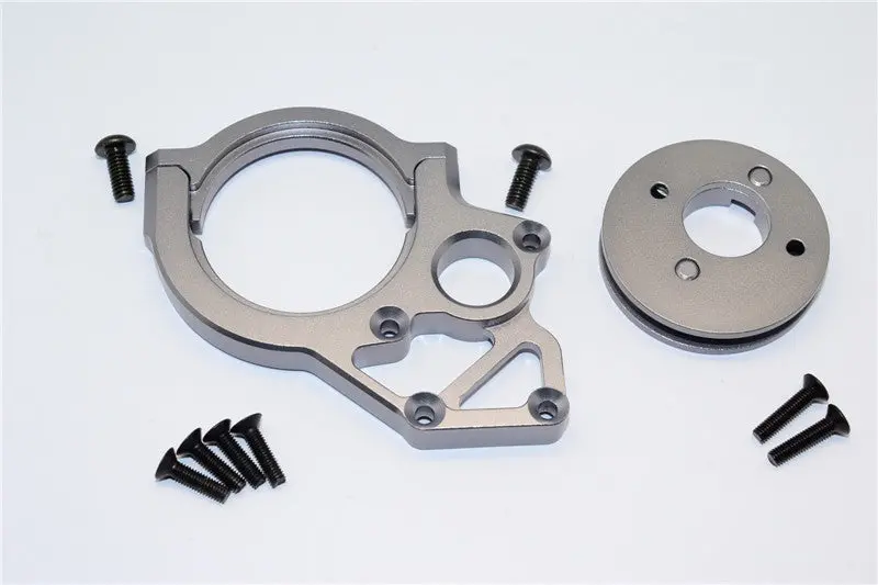 Axial Yeti & Rr10 Bomber Aluminum Transmission Motor Mount - 3Pcs Set Gray Silver 1