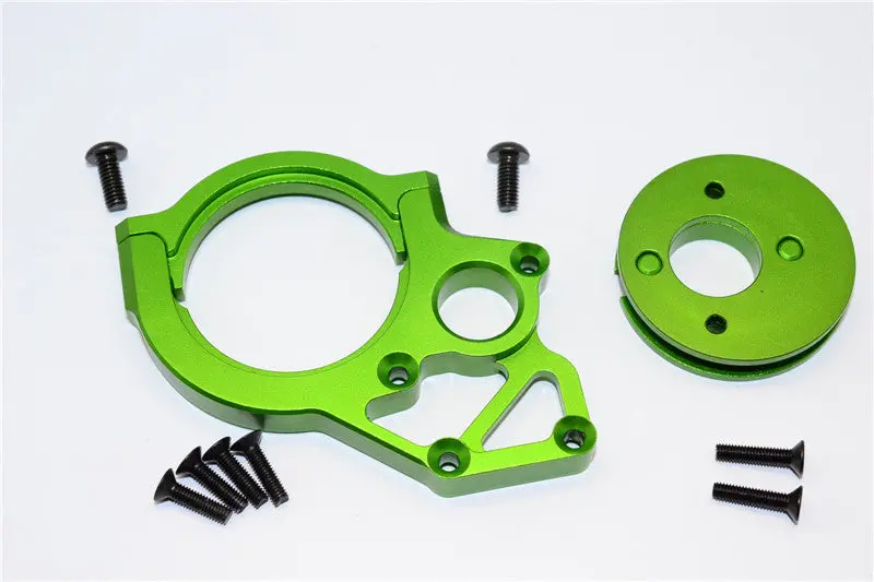 Axial Yeti & Rr10 Bomber Aluminum Transmission Motor Mount - 3Pcs Set Green 1