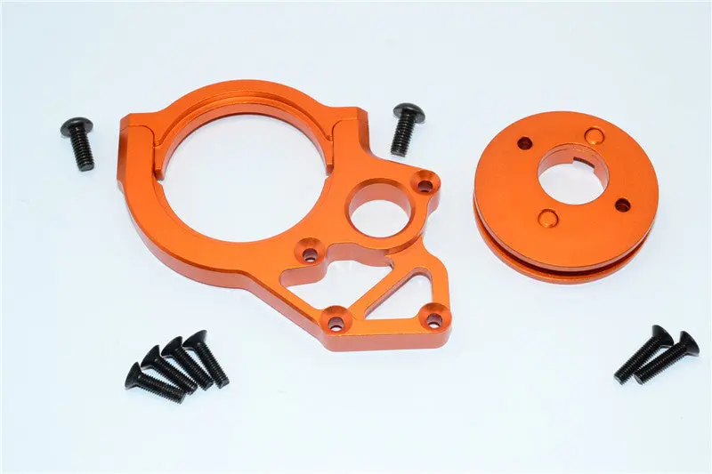 Axial Yeti & Rr10 Bomber Aluminum Transmission Motor Mount - 3Pcs Set Orange 1