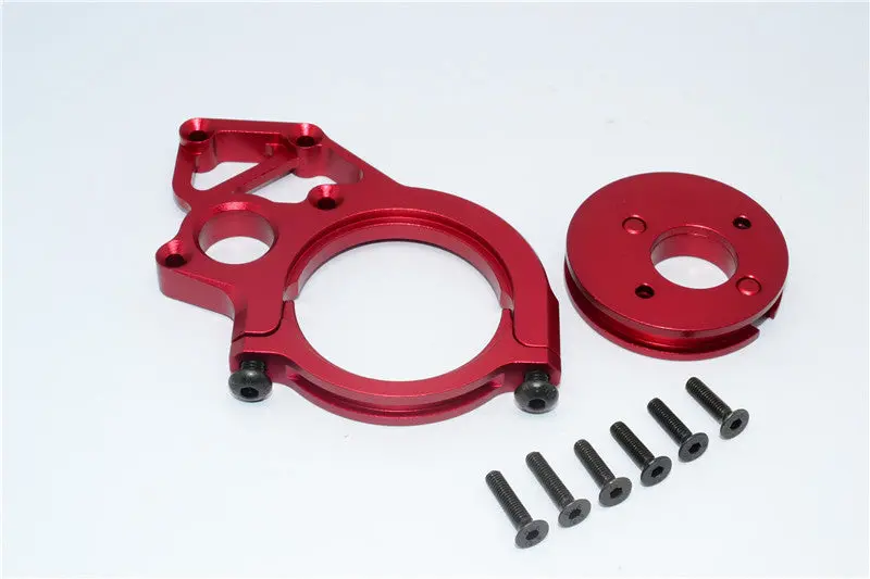 Axial Yeti & Rr10 Bomber Aluminum Transmission Motor Mount - 3Pcs Set Red 1